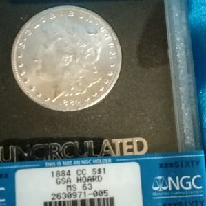 Graded GSA holder Carson City Morgan silver dollar